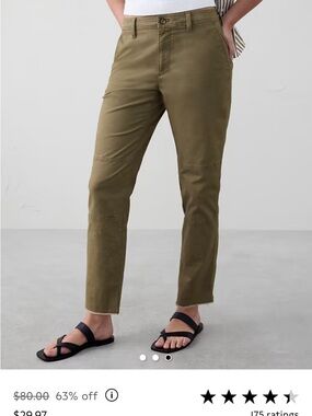 Banana Republic olive green slim ankle chino size 2